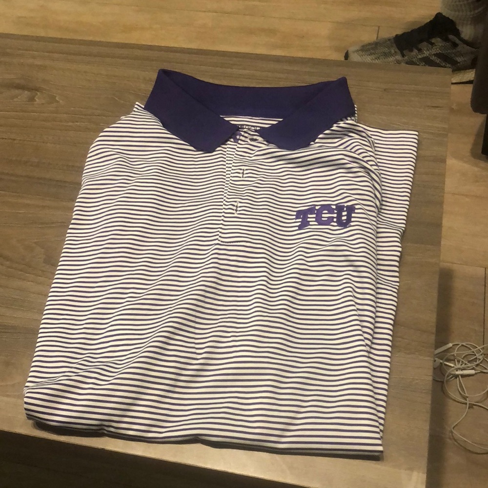 TCU Stripe Polo